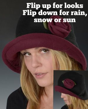 Foldable fleece Flip Brim Hat