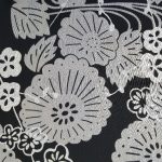 Black and white rayon scarf fabric