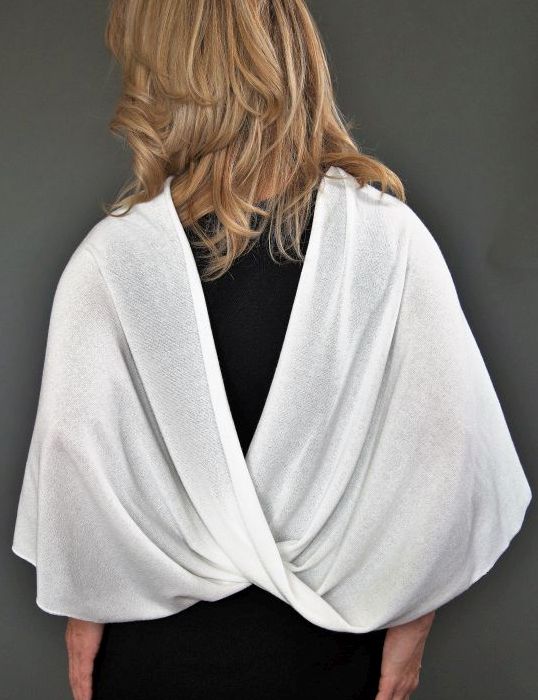 Convertible Poncho Scarf Wrap Small length reversible view