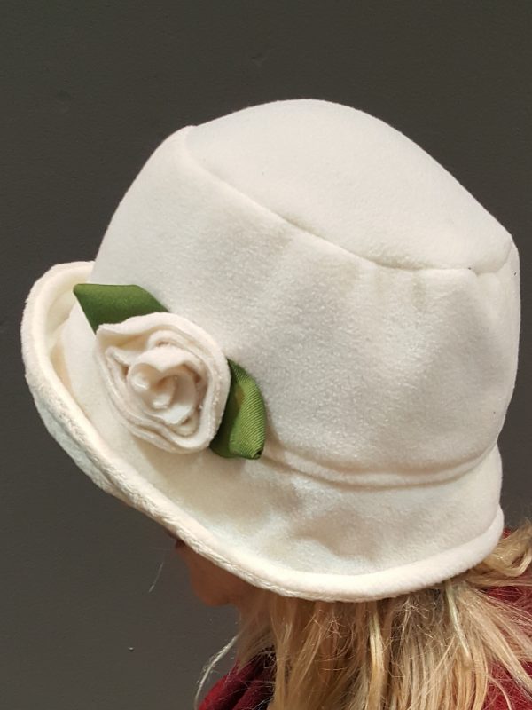 foldable fleece brim hat, the Little Flip beige w beige